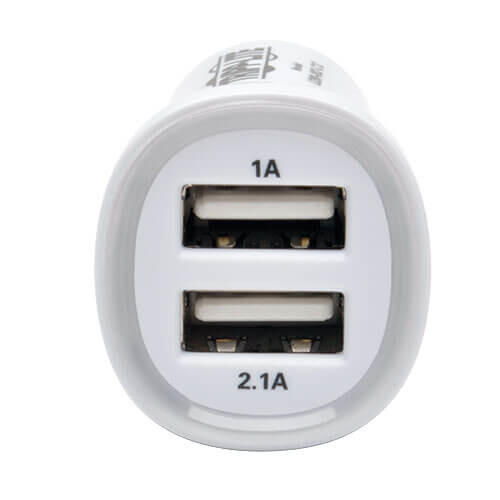0731ea178652b77cde08448d23cce997 Tripp Lite series Dual-Port USB Tablet / Phone Car Charger, 5V 3.1A / 15.5W
