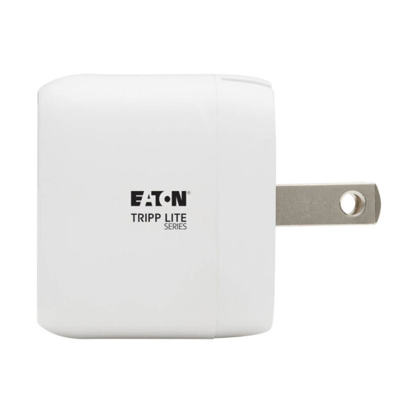 Tripp Lite series Compact USB-C Wall Charger with USB-C to Lightning Cable - 18W PD Charging, GaN Technology, White