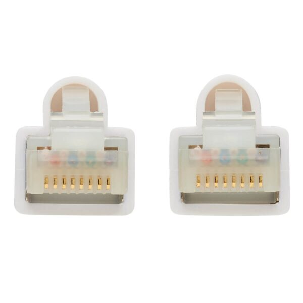 Tripp Lite series Safe-IT Cat6a 10G Snagless Antibacterial S/FTP Ethernet Cable (RJ45 M/M), PoE, White, 7 ft. (2.13 m), TAA