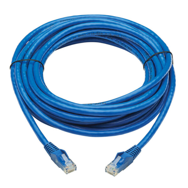 075383e4e68aa8155cb0f3f91dd86d4f Tripp Lite series Cat6 Gigabit Snagless Molded UTP Ethernet Cable (RJ45 M/M), PoE, CMR-LP, Blue, 20 ft. (6.09 m), TAA