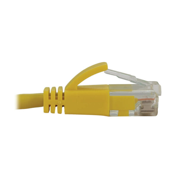 Tripp Lite series Cat6a 10G Snagless Molded Slim UTP Ethernet Cable (RJ45 M/M), PoE, Yellow, 1 ft. (0.3 m)