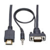 07bc509ad8400c3658b1563ee42d4fc5 Tripp Lite series HDMI to VGA + Audio Active Adapter Cable (HDMI to Low-Profile HD15 + 3.5 mm M/M), 15 ft. (4.6 m), TAA