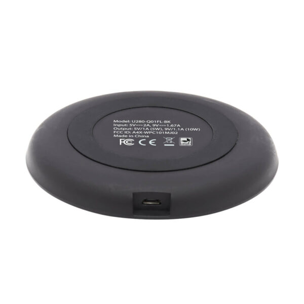 Tripp Lite U280-Q01FL-BK mobile device charger Smartphone Black USB Wireless charging Indoor