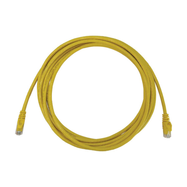 Tripp Lite series Cat6a 10G Snagless Molded UTP Ethernet Cable (RJ45 M/M), PoE, Yellow, 20 ft. (6.1 m)