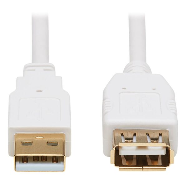 0847ccadeab30522ab142a6a5c9852ab Tripp Lite series Safe-IT USB 2.0 Antibacterial Extension Cable (A M/F), USB 2.0, White, 3 ft. (0.91 m)