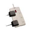 Tripp Lite series Protect It! 8-Outlet Surge Protector, 25 ft. Cord with Right-Angle Plug, 1440 Joules, Diagnostic LEDs, Light Gray Housing - TLP825