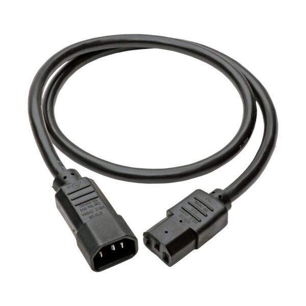 0907da392bb0640327e3c43a8c1c6c5d Tripp Lite series Heavy-Duty PDU Power Cord, C13 to C14 - 15A, 250V, 14 AWG, 3 ft. (0.91 m), Black