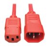 Tripp Lite series PDU Power Cord, C13 to C14 - 10A, 250V, 18 AWG, 2 ft. (0.61 m), Red