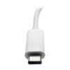 Tripp Lite series 3-Port USB 3.x (5Gbps) Hub with LAN Port, USB-C to 3x USB-A Ports and Gigabit Ethernet, White