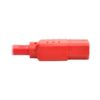 09f49f4749497fdc3957ca2bc1c76cf7-4 Tripp Lite series PDU Power Cord, C13 to C14 - 10A, 250V, 18 AWG, 3 ft. (0.91 m), Red