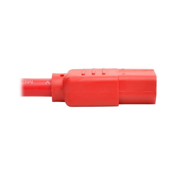 09f49f4749497fdc3957ca2bc1c76cf7-4 Tripp Lite series PDU Power Cord, C13 to C14 - 10A, 250V, 18 AWG, 3 ft. (0.91 m), Red