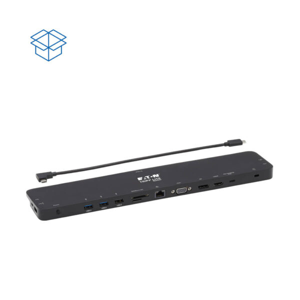 09f89b14d680e4c61c288c63a7d5ca10 Tripp Lite series USB-C Dock, Triple Display - 4K HDMI & DP, VGA, USB 3.x (5Gbps) and USB 2.0 Hub Ports, GbE, 100W PD Charging