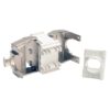 Tripp Lite series Toolless Shielded Cat6a Keystone Jack, PoE/PoE+ Compliant, Shuttered - Silver, TAA