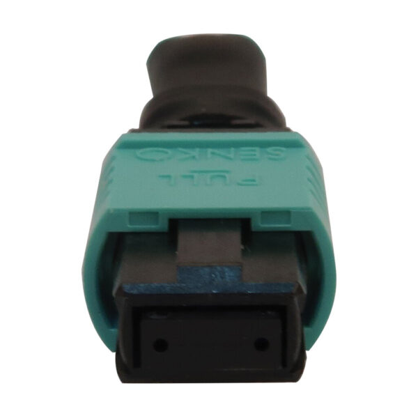 Tripp Lite series Multimode 50/125 OM3 Loopback Fiber Optic Cable Tester (12F MTP/MPO Female), LSZH, Aqua