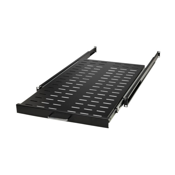 Tripp Lite series SmartRack Sliding Steel Rack Shelf - 1U, Vented, 28.3 in. Deep, Holds up to 50 lb. (23 kg)