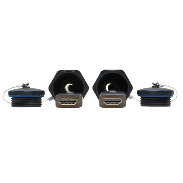 Tripp Lite High-Speed Armored HDMI Fiber Active Optical Cable with Hooded Connectors and Reel - 4K @ 60 Hz, HDR, IP68, Black, 100 m - P568FA-100M-WR