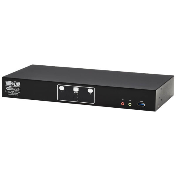 Tripp Lite series 2-Port DisplayPort Dual-Display KVM Switch - 4K 60 Hz, USB 3.2 Gen 1, HDCP 2.2, USB Sharing, TAA