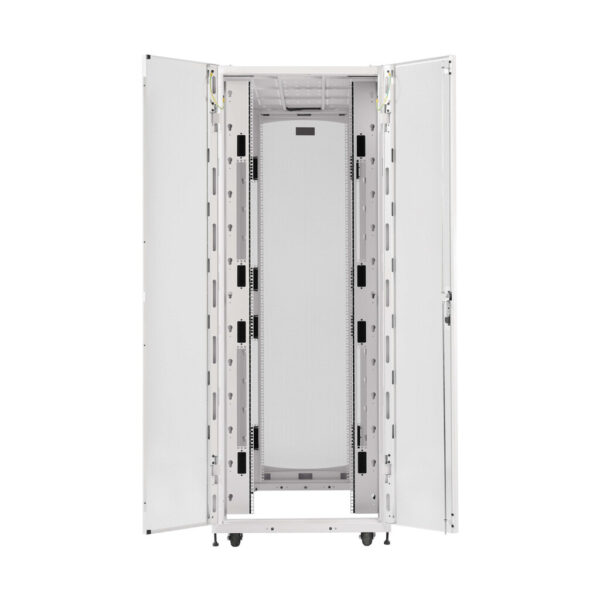Eaton SmartRack 45U Extra-Deep Extra-Wide Heavy-Duty Rack Enclosure Cabinet for AI Servers, White