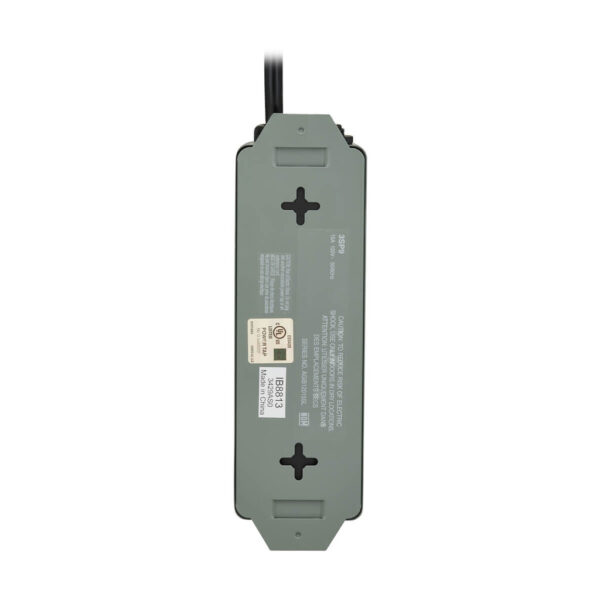 Tripp Lite series Industrial Power Strip, 3-Outlet, 9 ft. (2.7 m) Cord, NEMA 5-15P Plug, Switch Guard