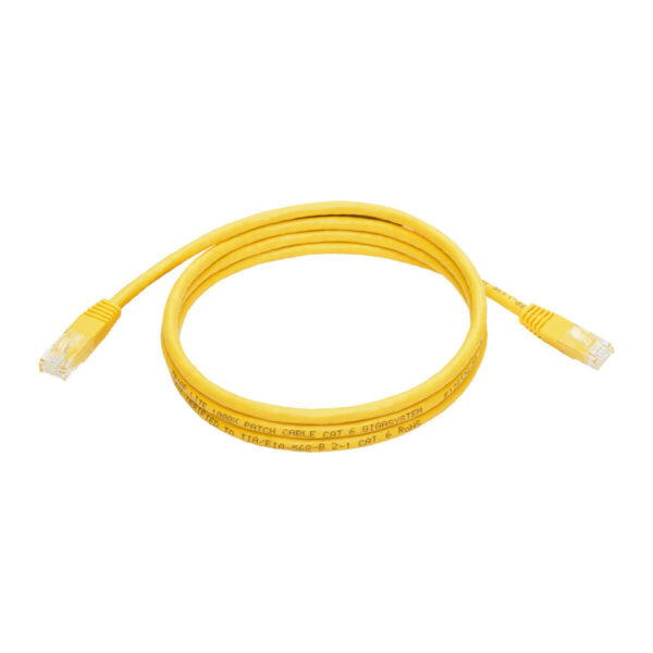 0b1ae187a1061cfb9d8b6f8337db9582 Tripp Lite series Cat6 Gigabit Molded (UTP) Ethernet Cable (RJ45 M/M), PoE, Yellow, 5 ft. (1.52 m)