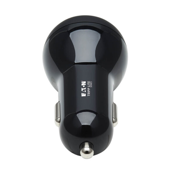 0b4605152473cbc4a07dad9531e10146 Tripp Lite series Dual-Port USB Car Charger with 39W Charging - USB-C (27W) PD 3.0, USB-A (12W), Black