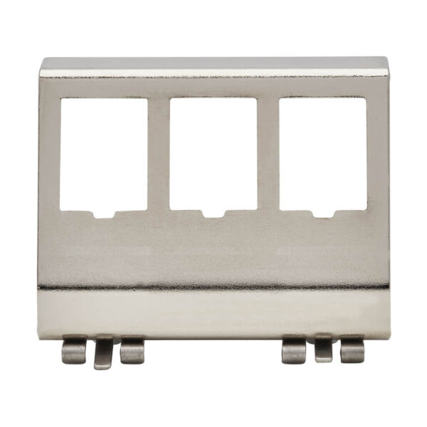 0b767b197cf188fc35592f64d544e521 Tripp Lite series 3-Port Metal DIN-Rail Mounting Module for Snap-In Keystone Jacks and Couplers, Silver, TAA