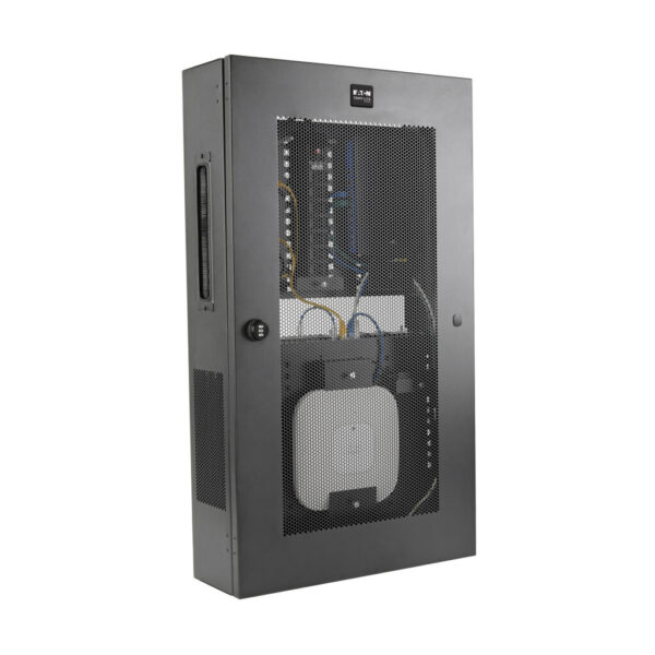 0bab410153dc33b10441b460076c2e2d Tripp Lite series SmartRack 3U Low-Profile Vertical-Mount Switch-Depth Wall-Mount Structured Wiring Enclosure, Adjustable Equipment Brackets