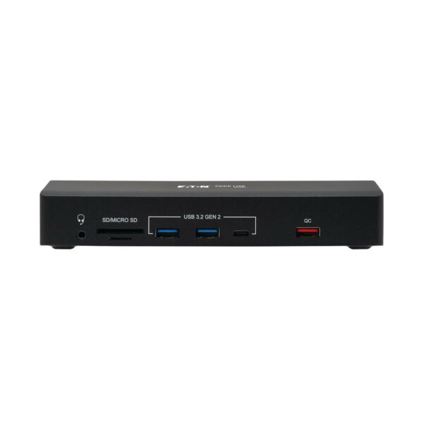 Tripp Lite USB-C Triple-Display Dock, 4K 60 Hz HDMI/DisplayPort, VGA, USB 3.2 Gen 2 Hub, GbE, 100W PD Charging, Antibacterial - U442AB-DOCK9