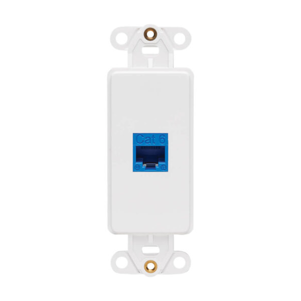 0bc483b3319198514f2aefbd32cf3696 Tripp Lite series Center Plate Insert, Decora Style - Vertical, 1 Port, TAA