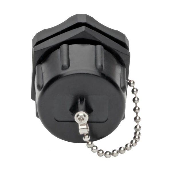 Tripp Lite series RJ45 Bulkhead Coupler for Cat5/Cat6, Female to Female, Shielded, Industrial, Dust Cap - IP68, TAA