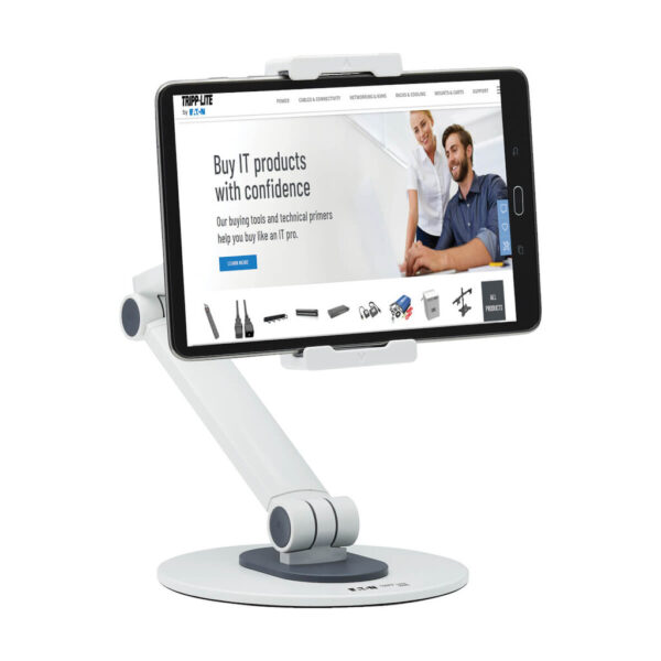 0c57a57908981c1834d952b1b2085a6c Tripp Lite series Full-Motion Flexible Long-Arm Desktop Smartphone and Tablet Mount, White