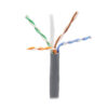Tripp Lite series Cat6 Gigabit Solid Core UTP Bulk Ethernet Cable, CMP-LP 0.5A Plenum, 100W PoE/PoE++, Gray, 1000 ft. (304.8 m)