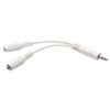 0c66893b6bfb01e52a5eb7755e9d4214 Tripp Lite series 3.5mm Mini Stereo Cable adapter Y Splitter for Speakers and Headphones (M to 2x F) White, 6-in. (15.24 cm)