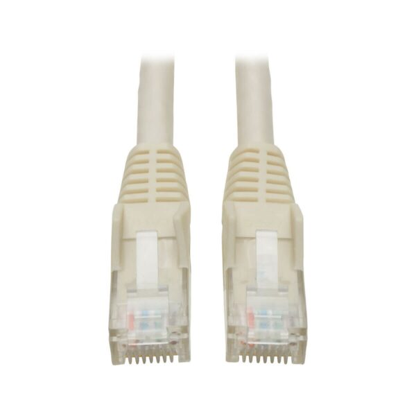0ca4d9f31b10ea12baa53c30b21aa88f-2 Tripp Lite series Cat6 Gigabit Snagless Molded (UTP) Ethernet Cable (RJ45 M/M), PoE, White, 20 ft. (6.09 m)