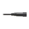 Tripp Lite series Power Extension Cord, Right-Angle C13 to C14 PDU Style - 10A, 250V, 18 AWG, 2 ft. (0.61 m), Black