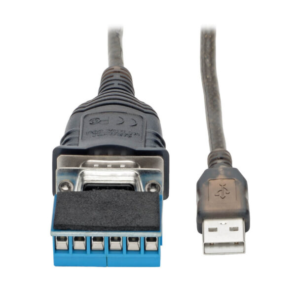 Tripp Lite series USB to RS485/RS422 FTDI Serial Adapter Cable with COM Retention (USB-A to DB9 M/M), 30-in. (76.2 cm)