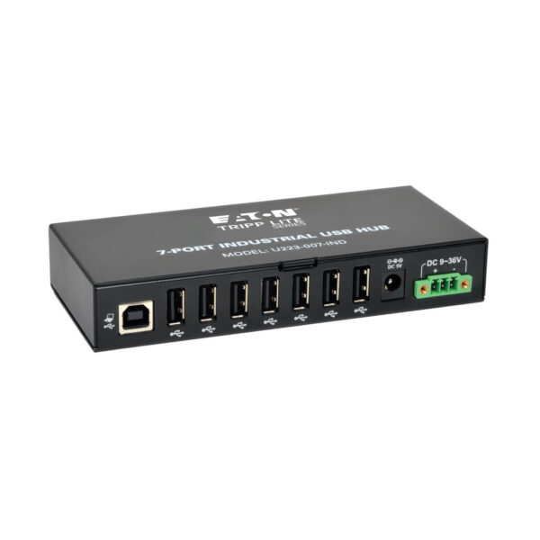 Tripp Lite series 7-Port Industrial-Grade USB 2.0 Hub - 15 kV ESD Immunity, Metal Housing, Mountable