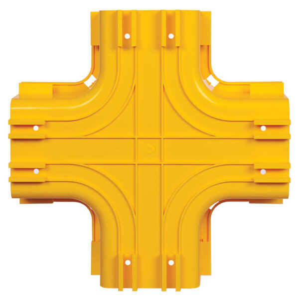 Tripp Lite series Toolless Horizontal 4-Way Junction for Fiber Routing System, 120 mm (5 in.)