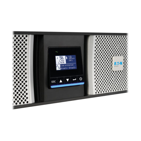 Eaton 9PX G2 6kVA 5.4kW 208V Double-Conversion UPS - L6-30P or Hardwired Input, 6 C39 and 6 C13 Outlets, Network Card, 3U Rack/Tower - 9PX6KIECG2