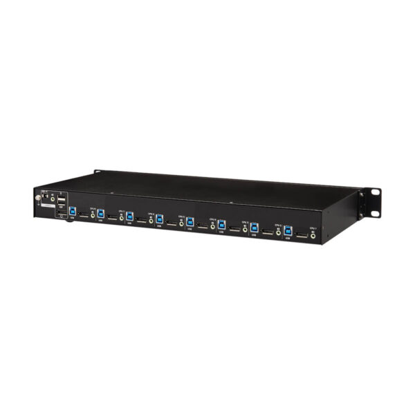 Tripp Lite series 8-Port DisplayPort/USB KVM Switch with Audio/Video and USB Peripheral Sharing, 4K 60 Hz, 1U Rack-Mount, TAA