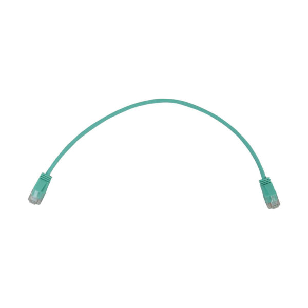 Tripp Lite series Cat6a 10G Snagless Molded Slim UTP Ethernet Cable (RJ45 M/M), PoE, Aqua, 1 ft. (0.3 m)