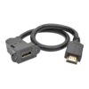 Tripp Lite series High-Speed HDMI with Ethernet All-in-One Keystone/Panel Mount Extension Cable (M/F), Angled Connector, 1 ft. (0.31 m)
