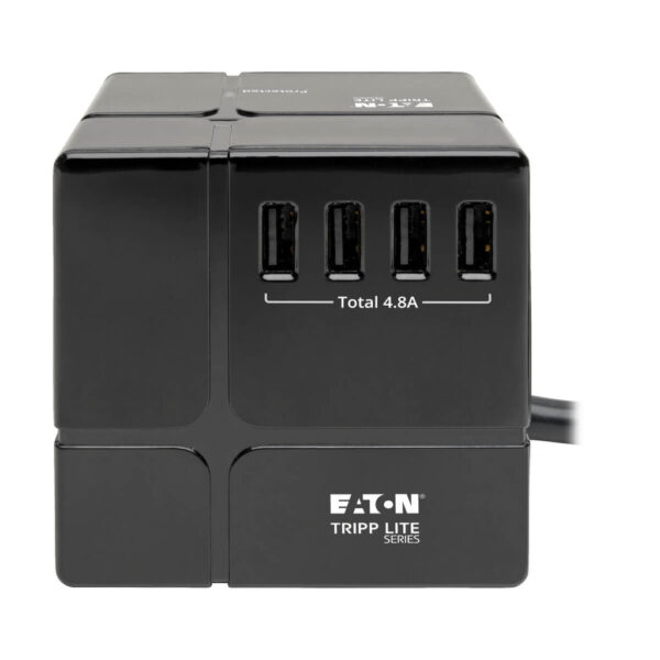 0dc65e362ea790b3ef476800528fd584 Tripp Lite series Safe-IT 3-Outlet Cube Surge Protector, 5-15R Outlets, 6 USB Charging Ports, 8 ft. (2.4 m) Cord, Antimicrobial Protection