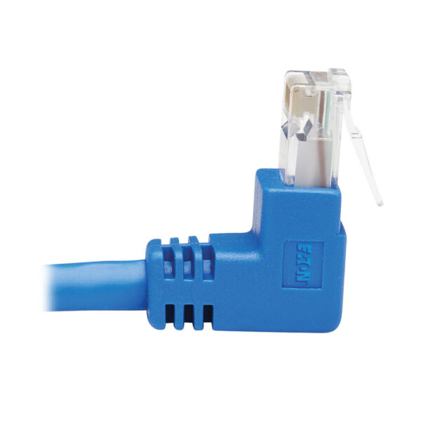 Tripp Lite series Up-Angle Cat6 Gigabit Molded UTP Ethernet Cable (RJ45 Right-Angle Up M to RJ45 M), Blue, 15 ft. (4.57 m)
