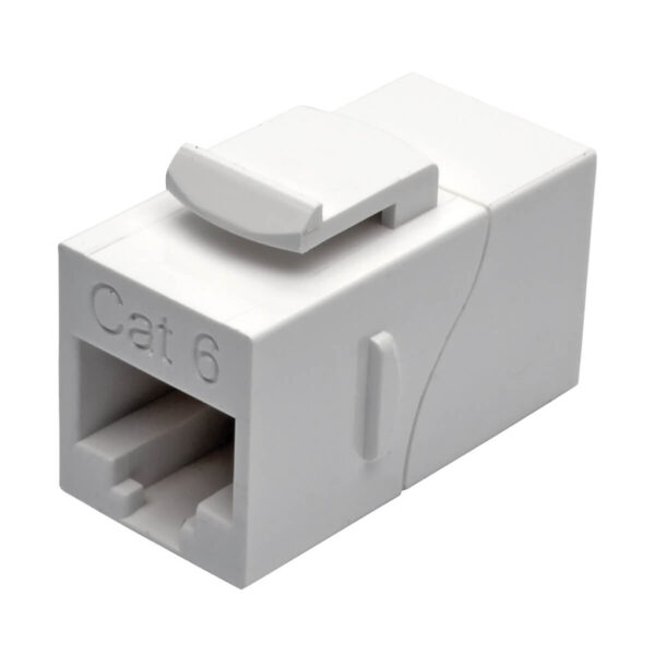 Tripp Lite series Cat6 Straight-Through Modular In-Line Snap-In Coupler (RJ45 F/F), White, TAA