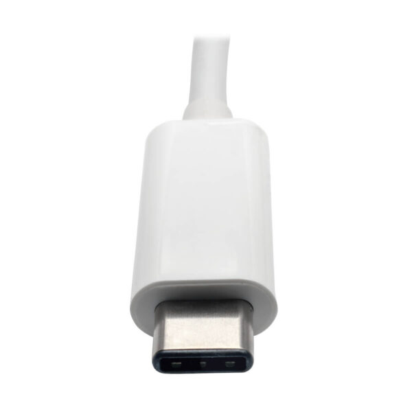 0e4675075de3f58139e53b6a4015e2b5 Tripp Lite series USB-C Multiport Adapter, VGA, USB 3.x (5Gbps) Hub Port, Gigabit Ethernet and 60W PD Charging, White