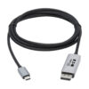 0ef0305b289da401710778f69e68e032 Tripp Lite series USB-C to DisplayPort 1.4 Active Adapter Cable (M/M), UHD 8K/30 Hz or 4K/144 Hz, Black/Silver, 6 ft. (1.8 m)