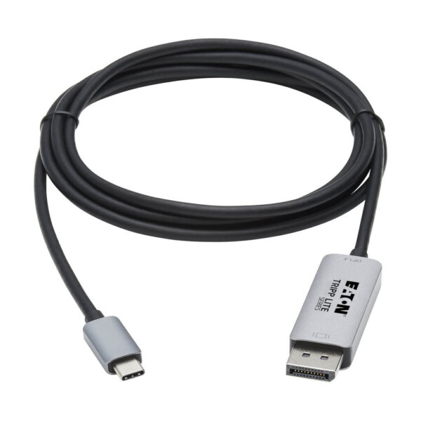 0ef0305b289da401710778f69e68e032 Tripp Lite series USB-C to DisplayPort 1.4 Active Adapter Cable (M/M), UHD 8K/30 Hz or 4K/144 Hz, Black/Silver, 6 ft. (1.8 m)
