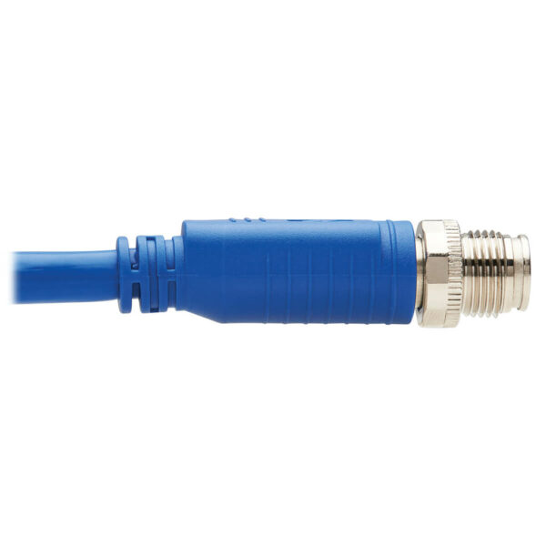 0f28ad0131a02607d20eabd357666f1f Tripp Lite series M12 X-Code Cat6a 10G F/UTP CMR-LP Shielded Ethernet Cable (M/M), IP68, PoE, Blue, 2 m (6.6 ft.), TAA