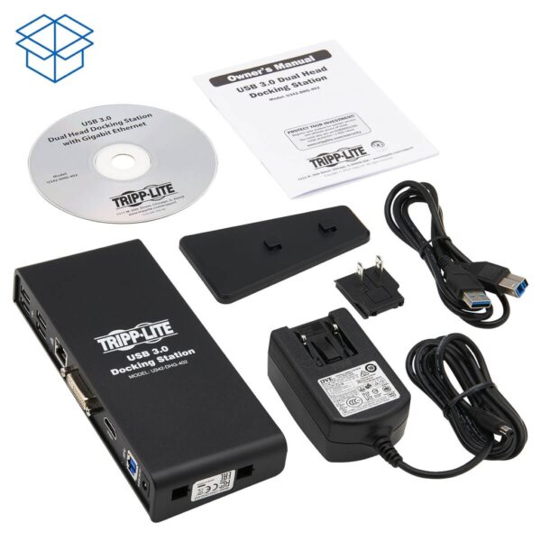 Tripp Lite series USB 3.x (5Gbps) Laptop Dock - HDMI, DVI Video, Audio, USB, Ethernet